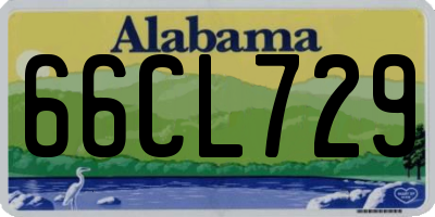 AL license plate 66CL729