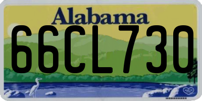 AL license plate 66CL730