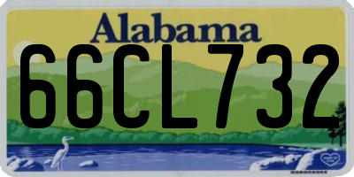 AL license plate 66CL732
