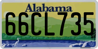 AL license plate 66CL735