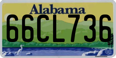 AL license plate 66CL736