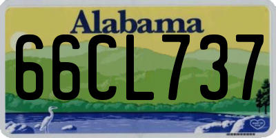AL license plate 66CL737