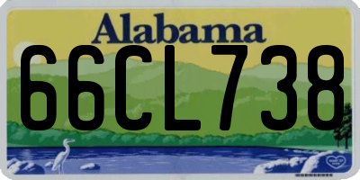 AL license plate 66CL738