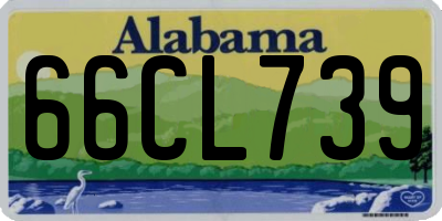 AL license plate 66CL739