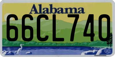 AL license plate 66CL740