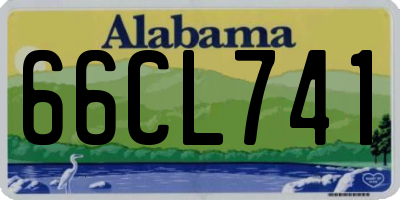 AL license plate 66CL741