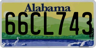 AL license plate 66CL743