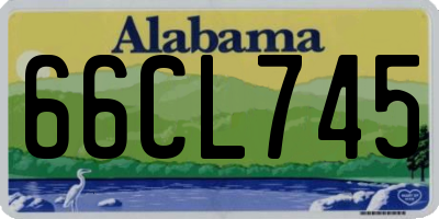 AL license plate 66CL745