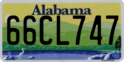 AL license plate 66CL747