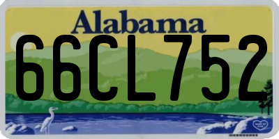AL license plate 66CL752
