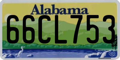 AL license plate 66CL753