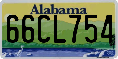 AL license plate 66CL754