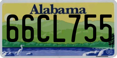 AL license plate 66CL755