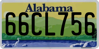 AL license plate 66CL756