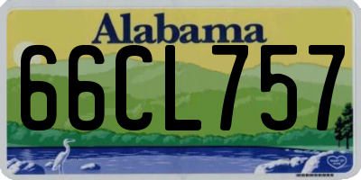 AL license plate 66CL757