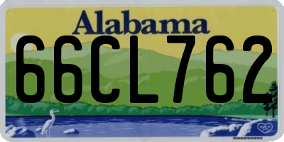 AL license plate 66CL762