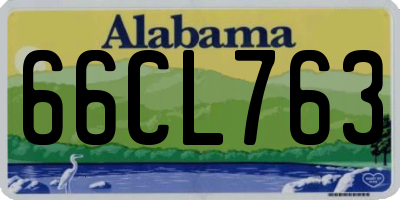 AL license plate 66CL763
