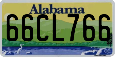 AL license plate 66CL766