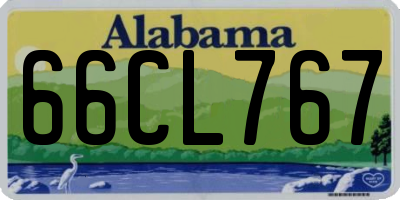 AL license plate 66CL767