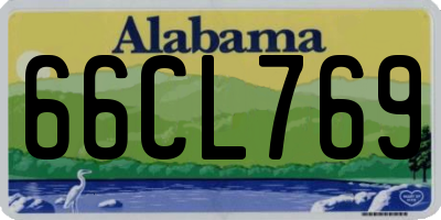 AL license plate 66CL769