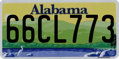 AL license plate 66CL773