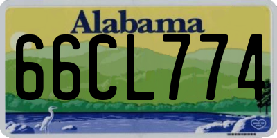 AL license plate 66CL774
