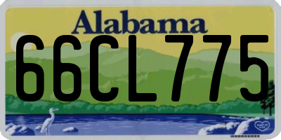 AL license plate 66CL775