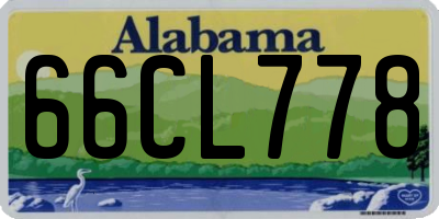 AL license plate 66CL778