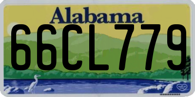AL license plate 66CL779