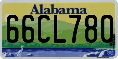 AL license plate 66CL780