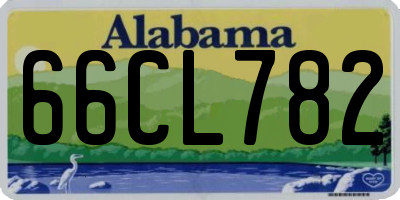AL license plate 66CL782