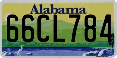 AL license plate 66CL784