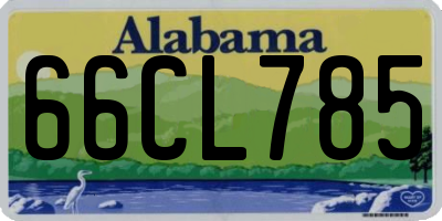 AL license plate 66CL785