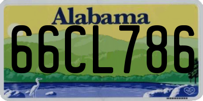 AL license plate 66CL786
