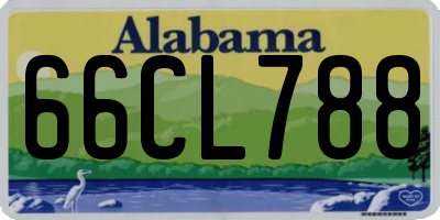 AL license plate 66CL788