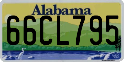 AL license plate 66CL795