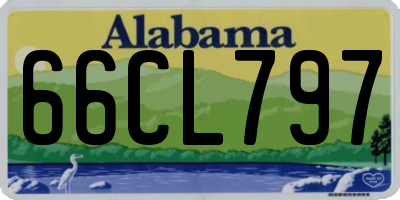 AL license plate 66CL797