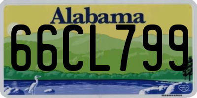 AL license plate 66CL799