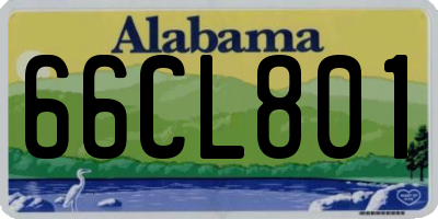 AL license plate 66CL801