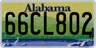 AL license plate 66CL802