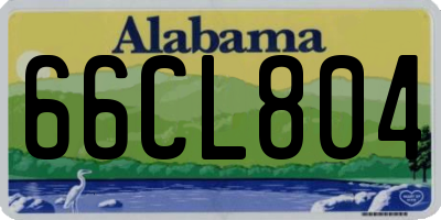 AL license plate 66CL804