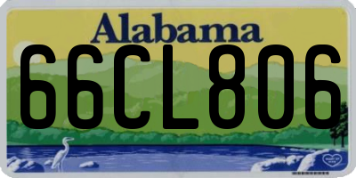 AL license plate 66CL806