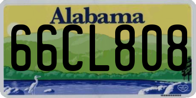 AL license plate 66CL808