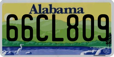 AL license plate 66CL809