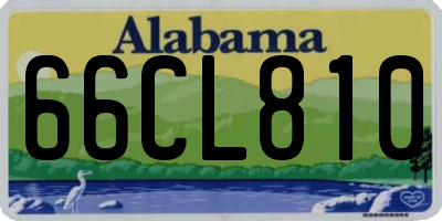 AL license plate 66CL810