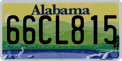AL license plate 66CL815