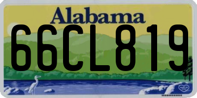 AL license plate 66CL819