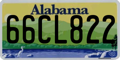 AL license plate 66CL822