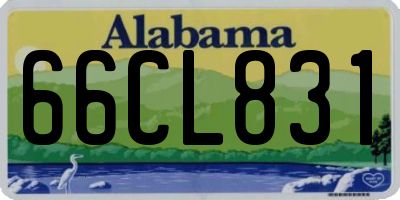 AL license plate 66CL831