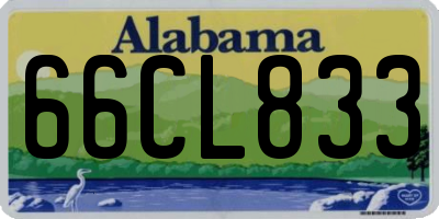 AL license plate 66CL833